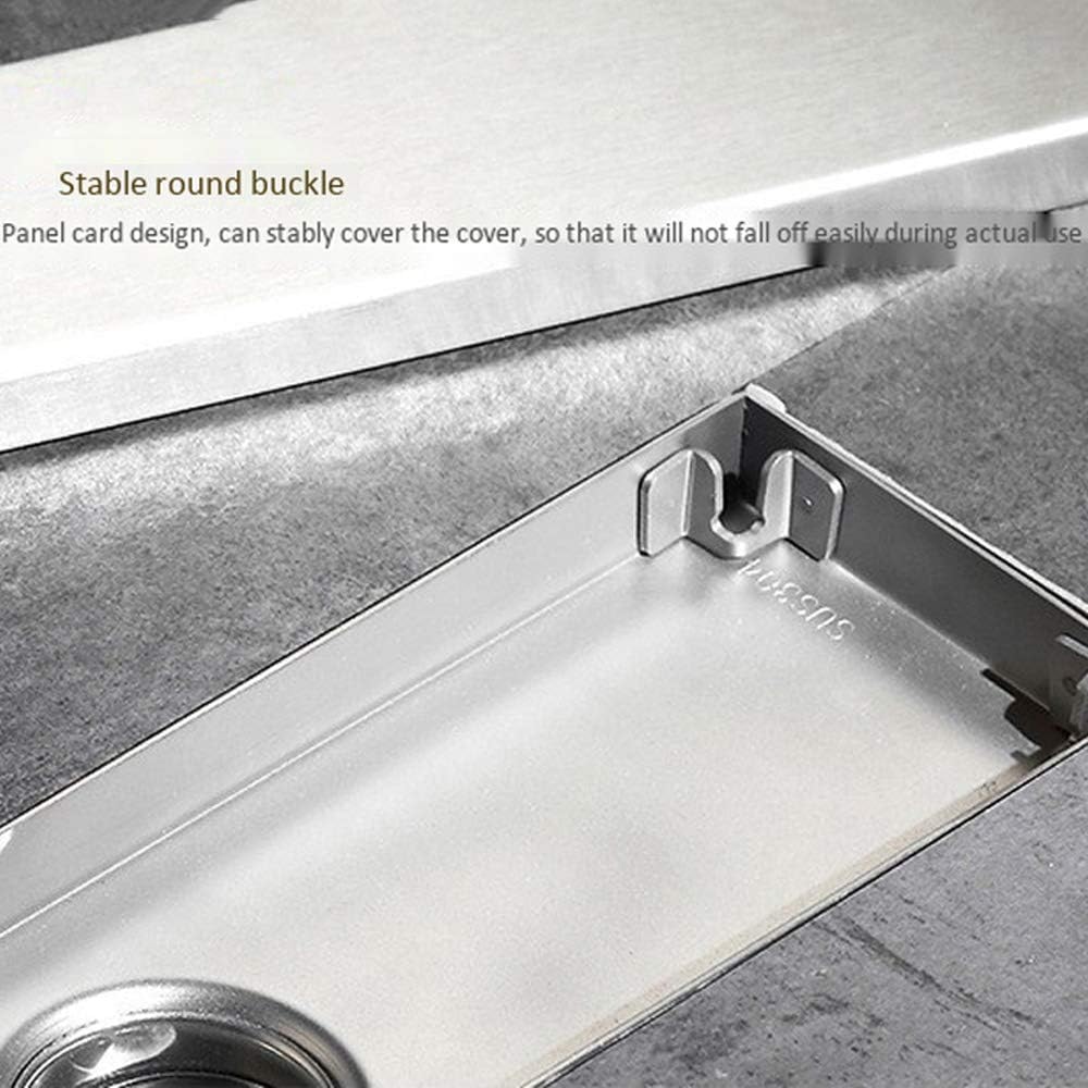 Sumidero Reversible de ducha Acero Inoxidable SS304 10x40cm con perfil