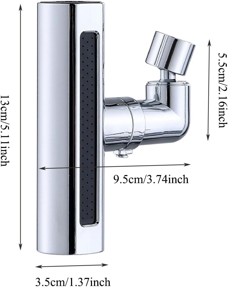 Cabezal Aireador Ahorrador de Grifo 4 en 1 Rotación 360° ABS Cromado