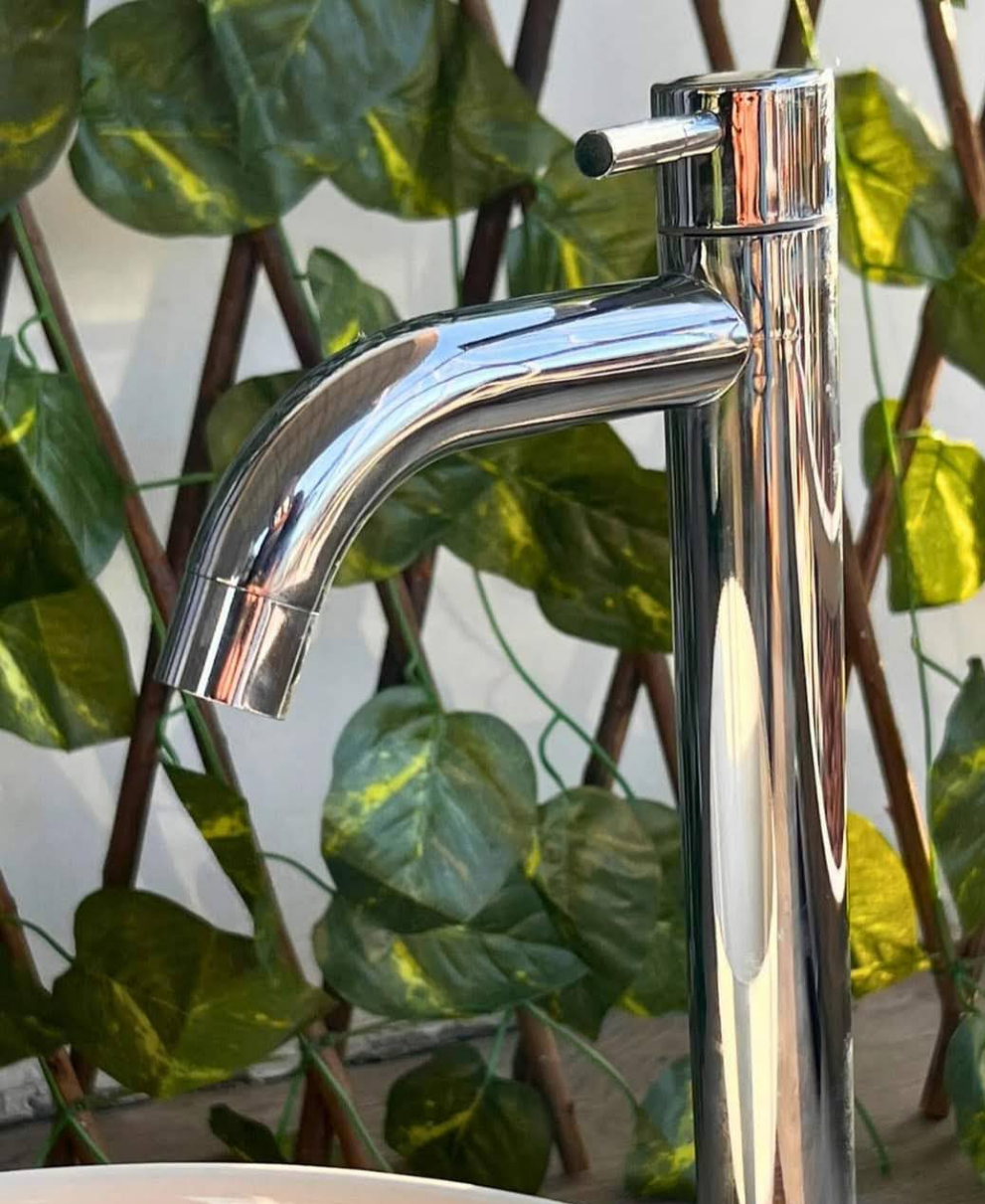 Grifo Caño para Ovalin o bowl de 30cm de Acero Cromado moderno