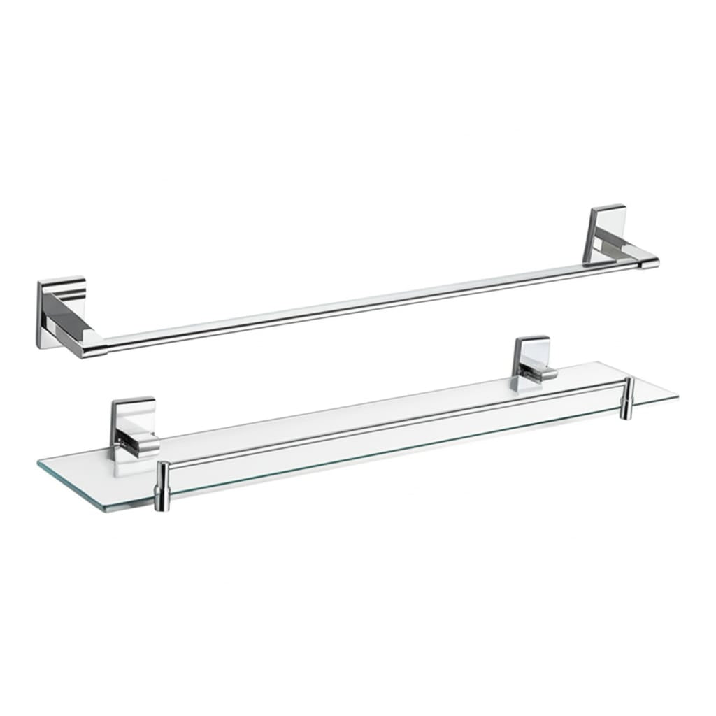 SET Juego de 7 Accesorios de Baño Acero Satinado Premium