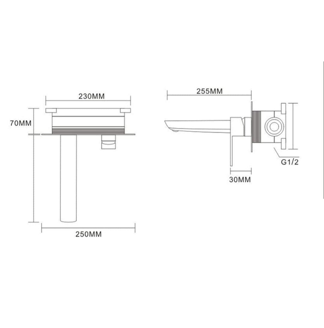 Grifo de Lavabo Empotrado Monomando Cromado - Elegancia para tu Baño