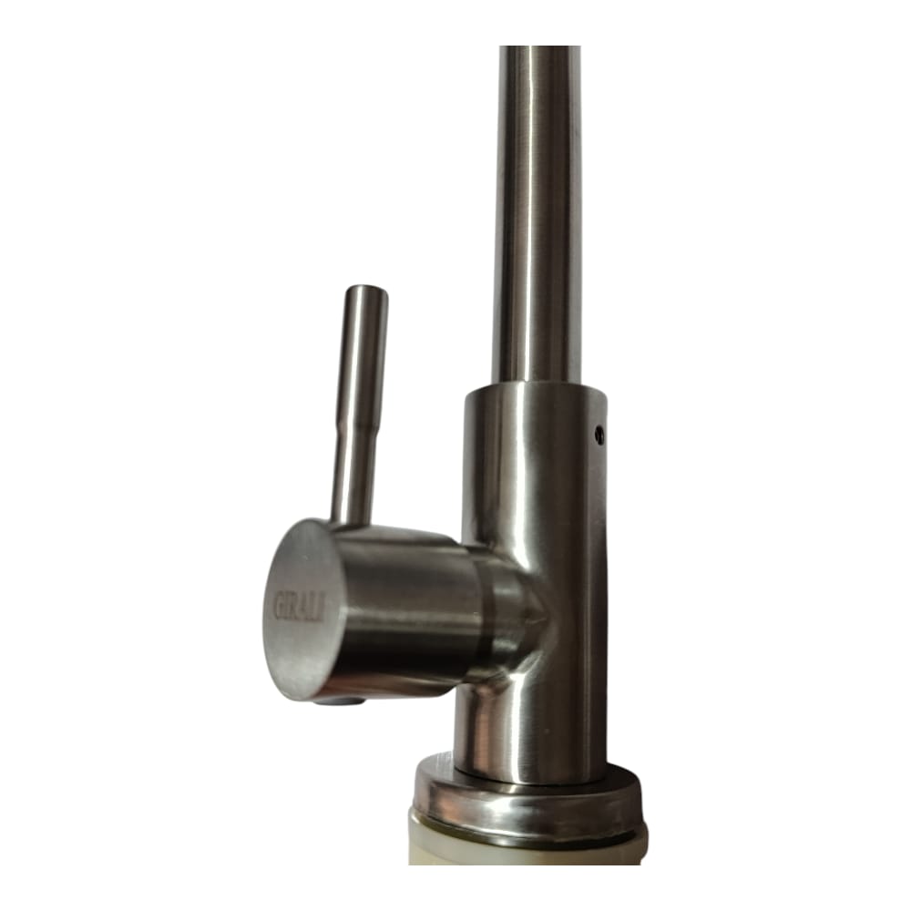 Grifo Moderno Mueble Cuello Cisne asta fija de Acero Mate Satinado