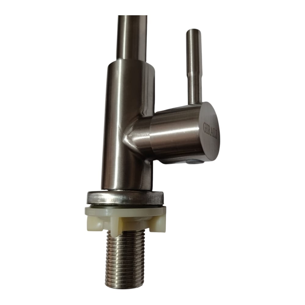 Grifo Moderno Mueble Cuello Cisne asta fija de Acero Mate Satinado