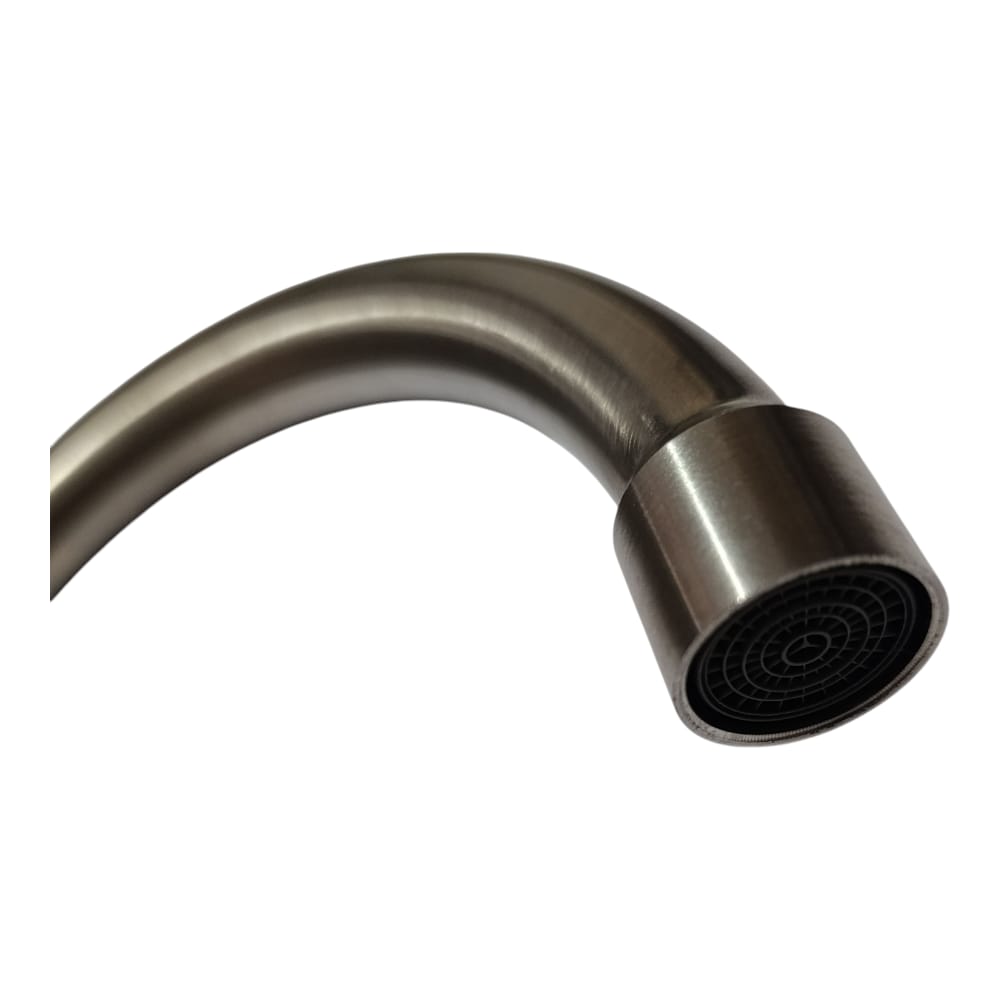 Grifo Moderno Mueble Cuello Cisne asta fija de Acero Mate Satinado