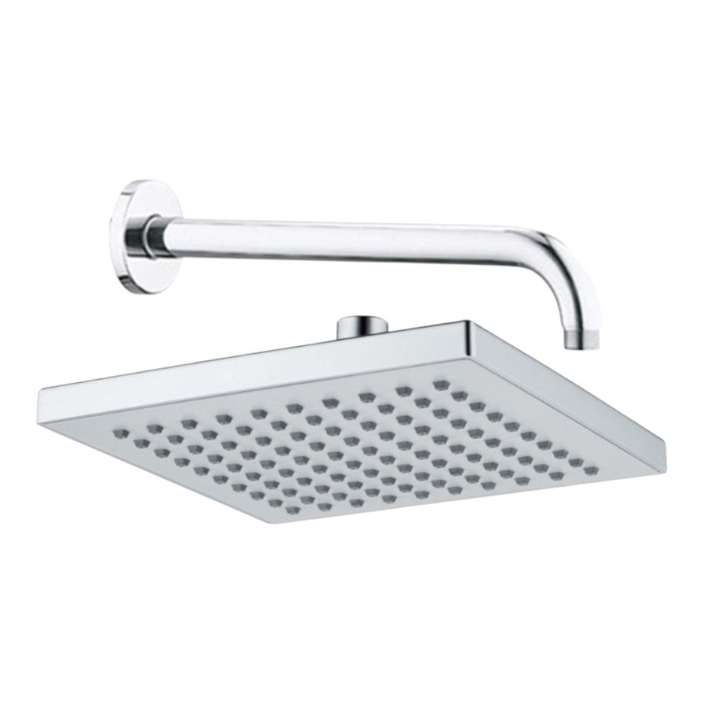 Cabezal de ducha ABS, Cromado cuadrado de 25 cm Minimalista