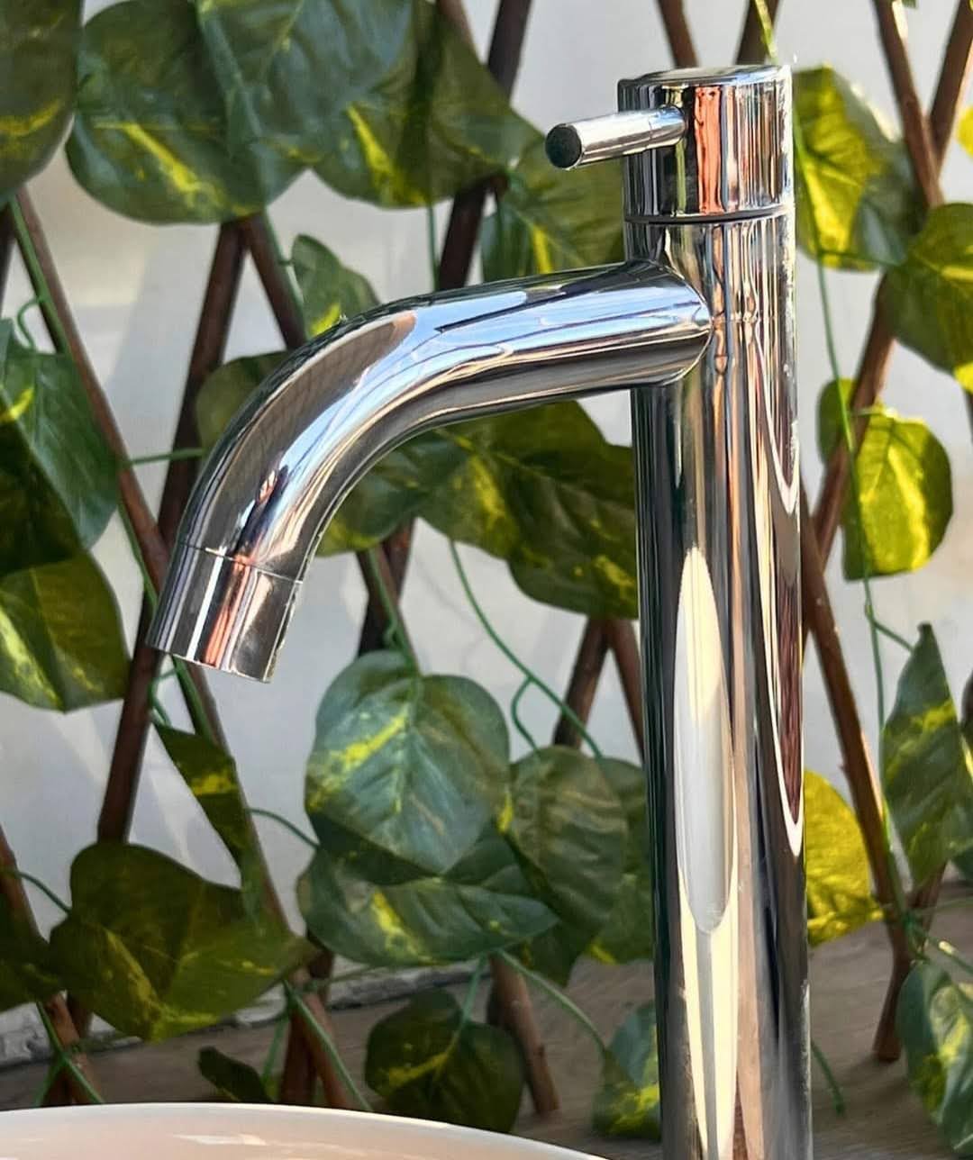 Grifo Caño para Ovalin o bowl de 30cm de Acero Cromado moderno