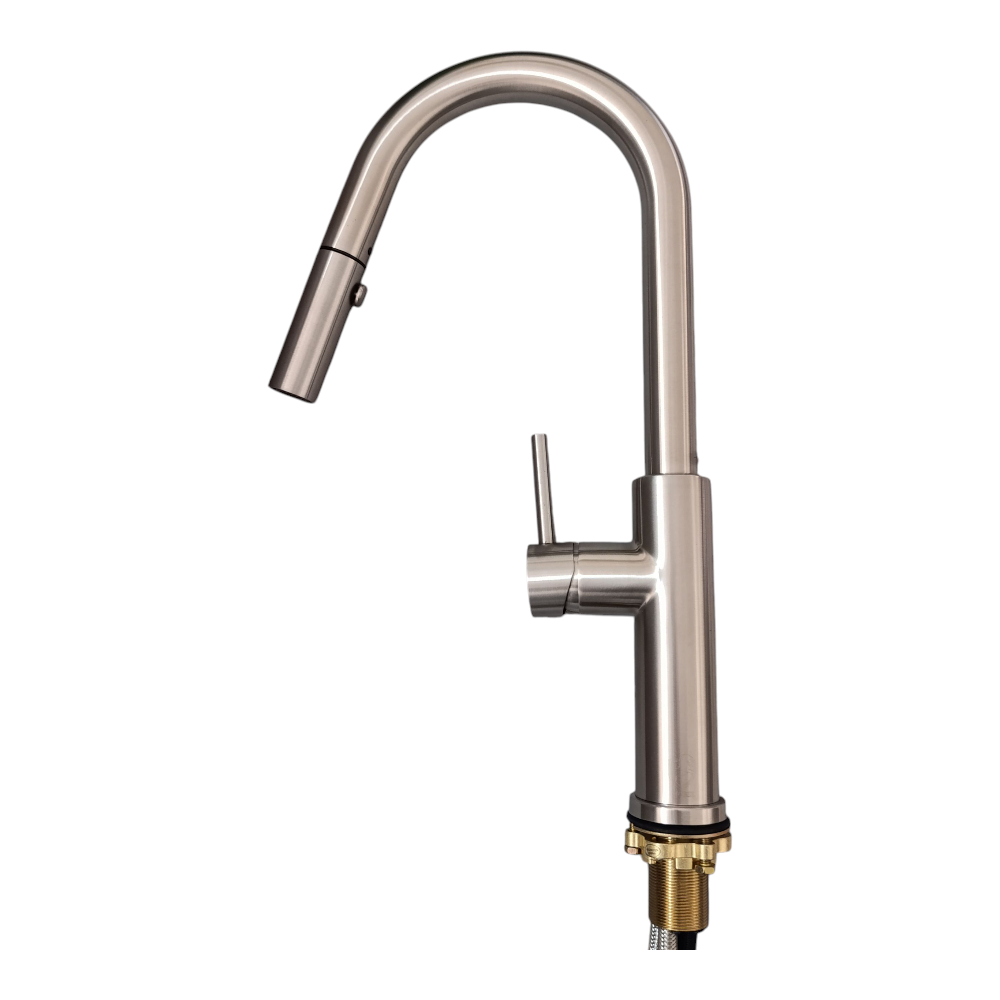 Grifo de Cocina Monomando Extraíble Moderno Acero Mate