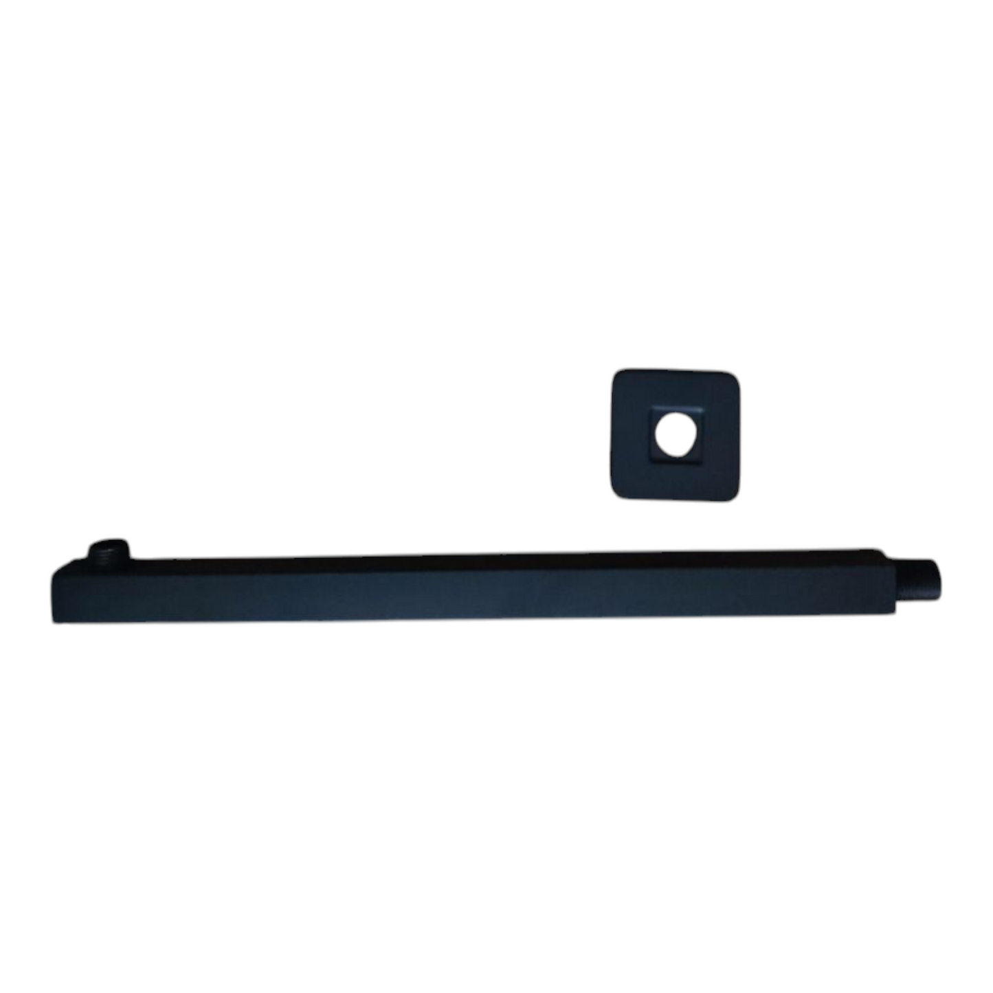 Cabezal Ducha Negro Mate Cuadrado ultra plano 20x20cm Acero Inox SS201