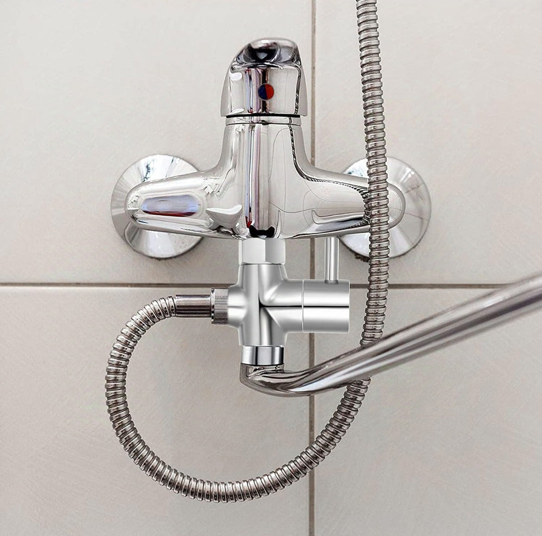 Válvula Desviadora doble Acero Cromado para ducha teléfono o bidé