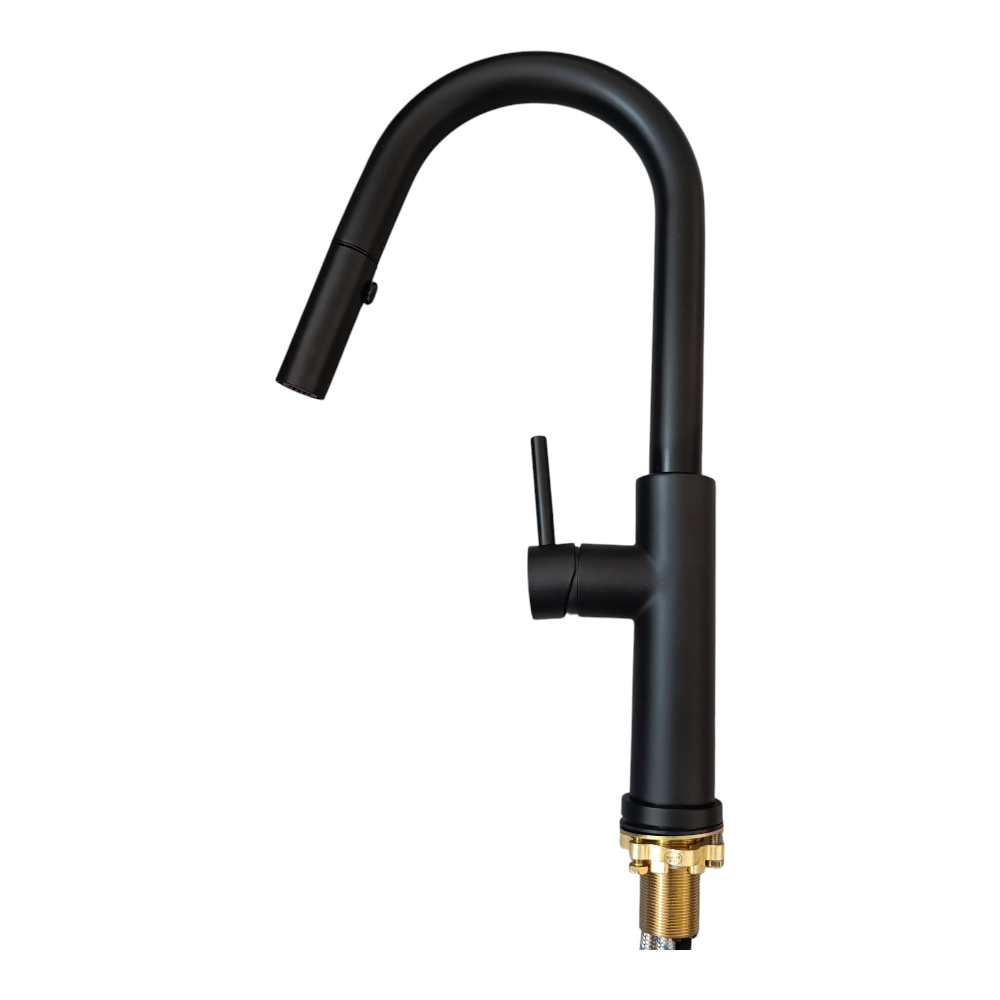 Grifo de Cocina Monomando Extraíble Moderno Negro Mate