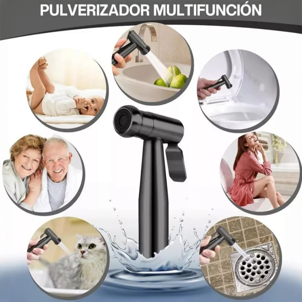 Set Combo Ducha bidé Negro Mate Acero Inoxidable SS304