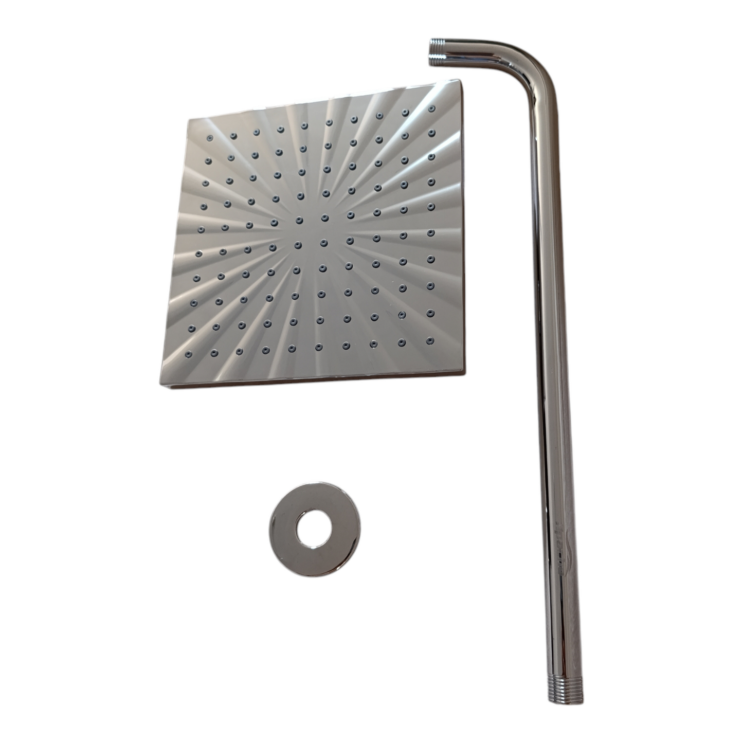 Cabeza Ducha Española cuadrado ABS 20cm con Brazo de 40cm Acero