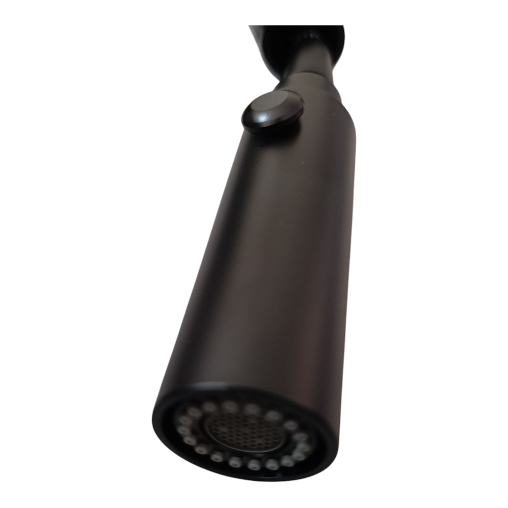 Grifo de Cocina Monomando Extraíble Moderno Negro Mate