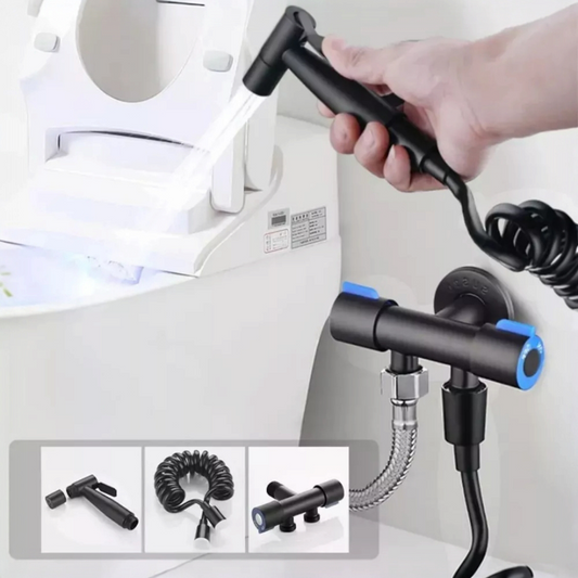 Set Combo Ducha bidé Negro Mate Acero Inoxidable SS304