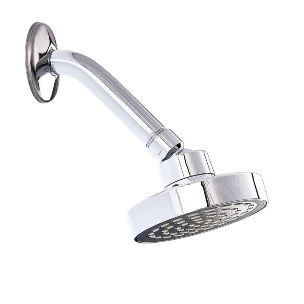 Cabezal de ducha 5 funciones Redonda 12cm ABS Cromado brazo35cm metal