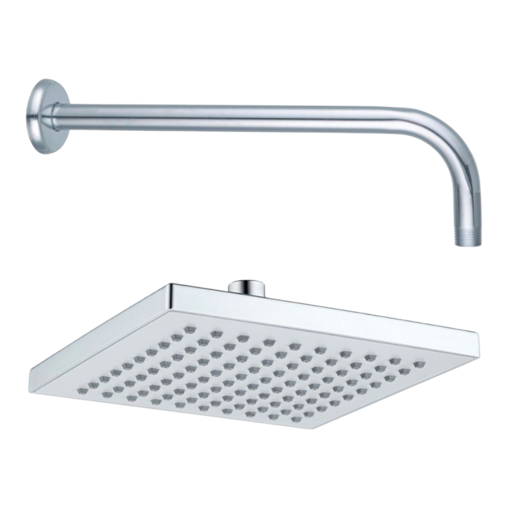 Cabezal de ducha ABS, Cromado cuadrado de 25 cm Minimalista