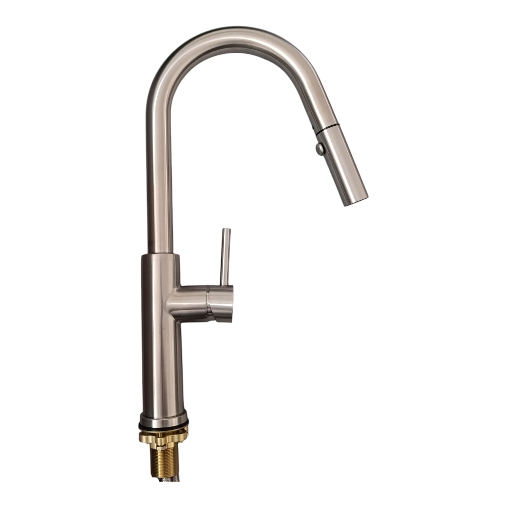 Grifo de Cocina Monomando Extraíble Moderno Acero Mate