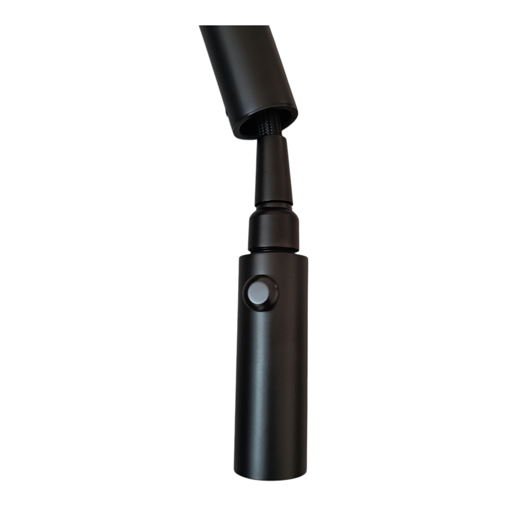 Grifo de Cocina Monomando Extraíble Moderno Negro Mate