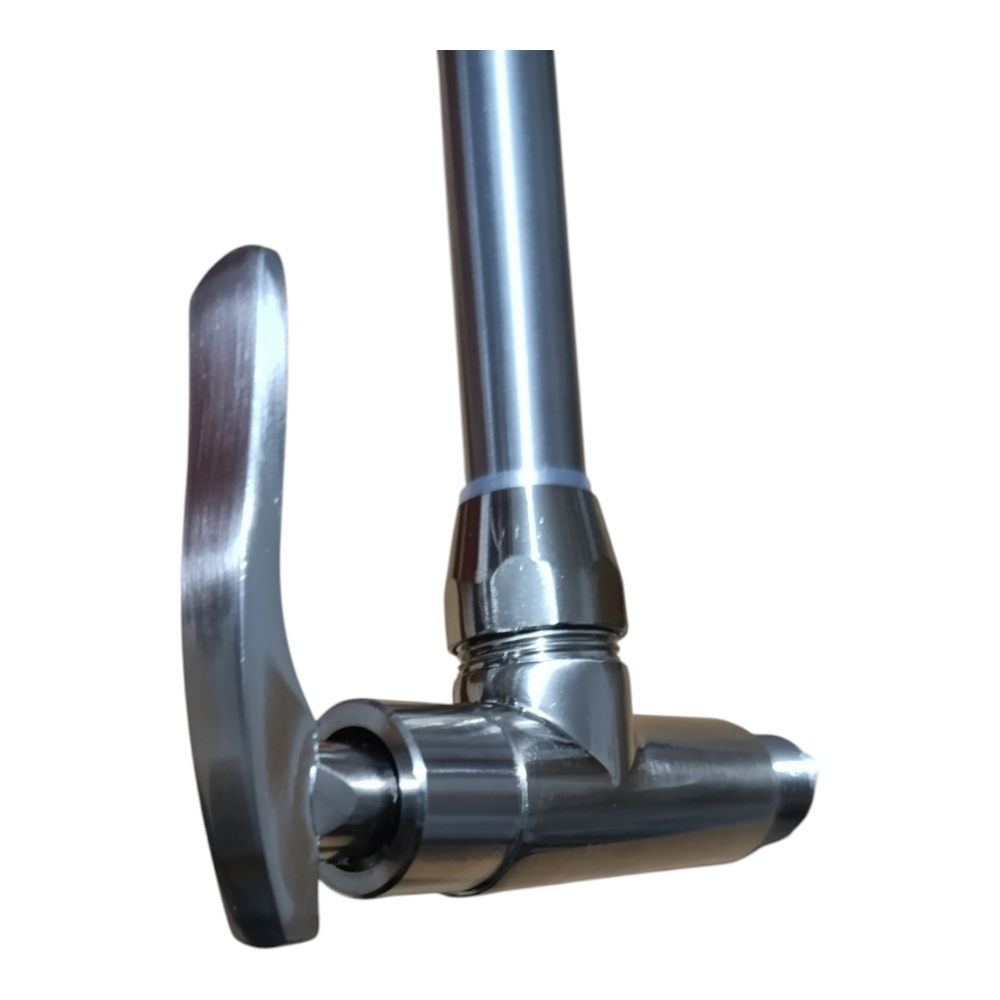 Grifo Caño Cocina Pared Flexible 360° Acero Satinado Mate