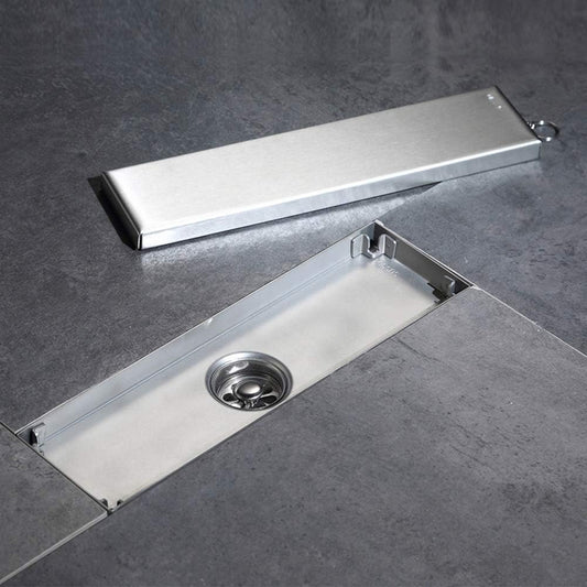 Sumidero Reversible de ducha Acero Inoxidable SS304 10x40cm con perfil