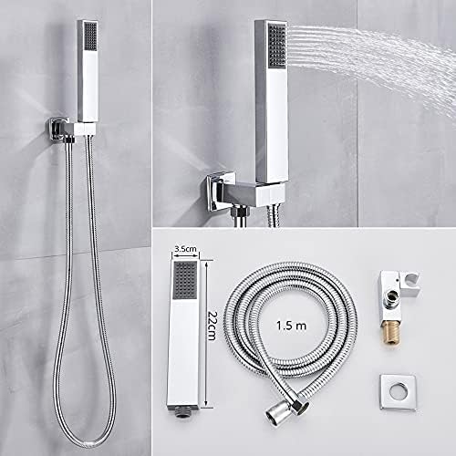 COMBO SET Mezcladora Monocomando Ducha Completo Acero Inoxidable