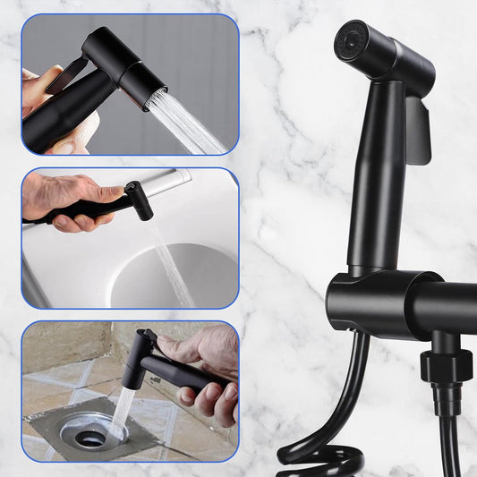 Set Combo Ducha bidé Negro Mate Acero Inoxidable SS304