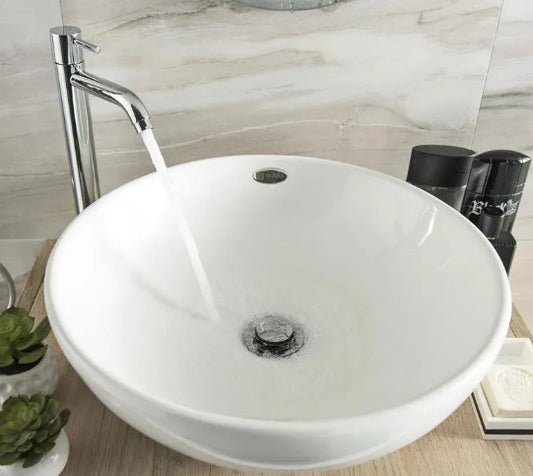 Grifo Caño para Ovalin o bowl de 30cm de Acero Cromado moderno