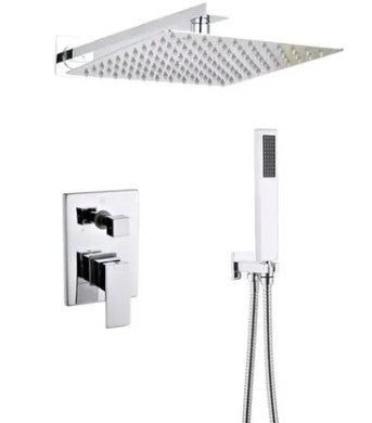 COMBO SET Mezcladora Monocomando Ducha Completo Acero Inoxidable