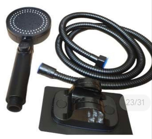 Ducha Teléfono 5 en 1, Negro Mate, Multifuncional, Ahorro de Agua