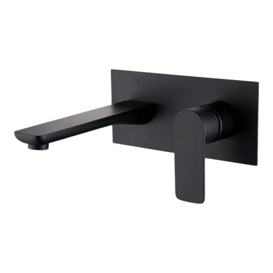 Grifo de Lavabo Empotrado Monomando Negro Mate Elegancia para tu Baño