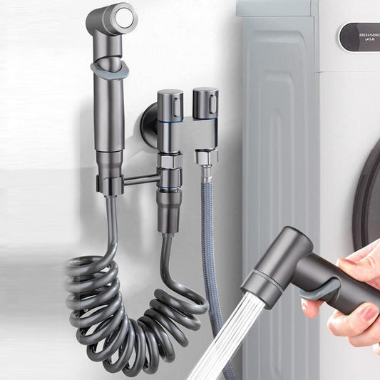 Ducha Bide Premium Color Gun Metal Grafito con Manguera Resorte