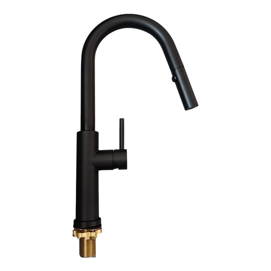 Grifo de Cocina Monomando Extraíble Moderno Negro Mate