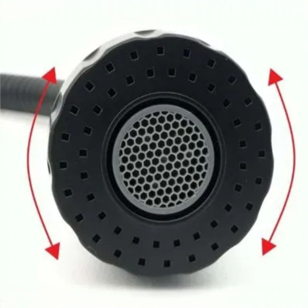 Grifo Llave Cocina pared agua fría cuello flexible NEGRO MATE