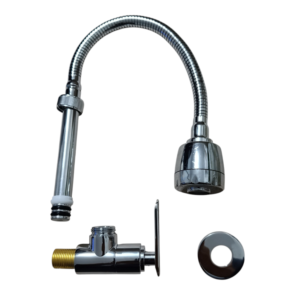 Grifo Caño Pared Pesado de Cocina Bronce Cromado agua fría flexible