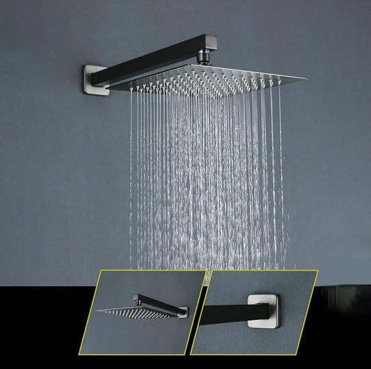 COMBO Set Mezcladora Ducha 25cm Completo Gun Grey Acero Inoxidable
